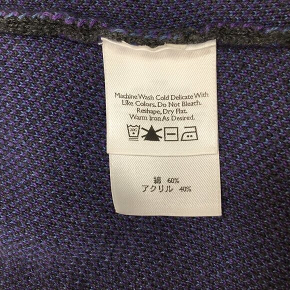 Eddie Bauer Sport Cardigan Sweater Full Zip Snowflake Women's XL Gray Fair Isle - Picture 9 of 9